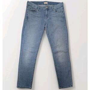 Mother The Crop Looker Mid Rise Cropped Skinny Jeans Womens 29* Light Kitty Wash